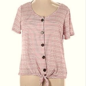 NWT Notations Top with Tie Size 1X